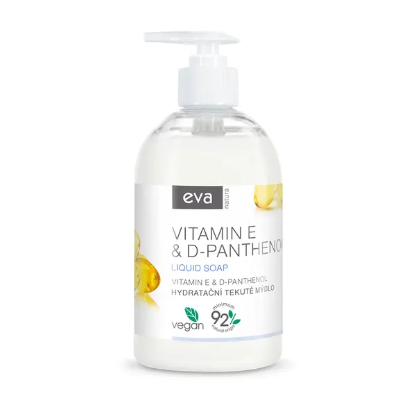 Eva Natura hydratační tekuté mýdlo s vitamínem E a D-Panthenolem, 500 ml